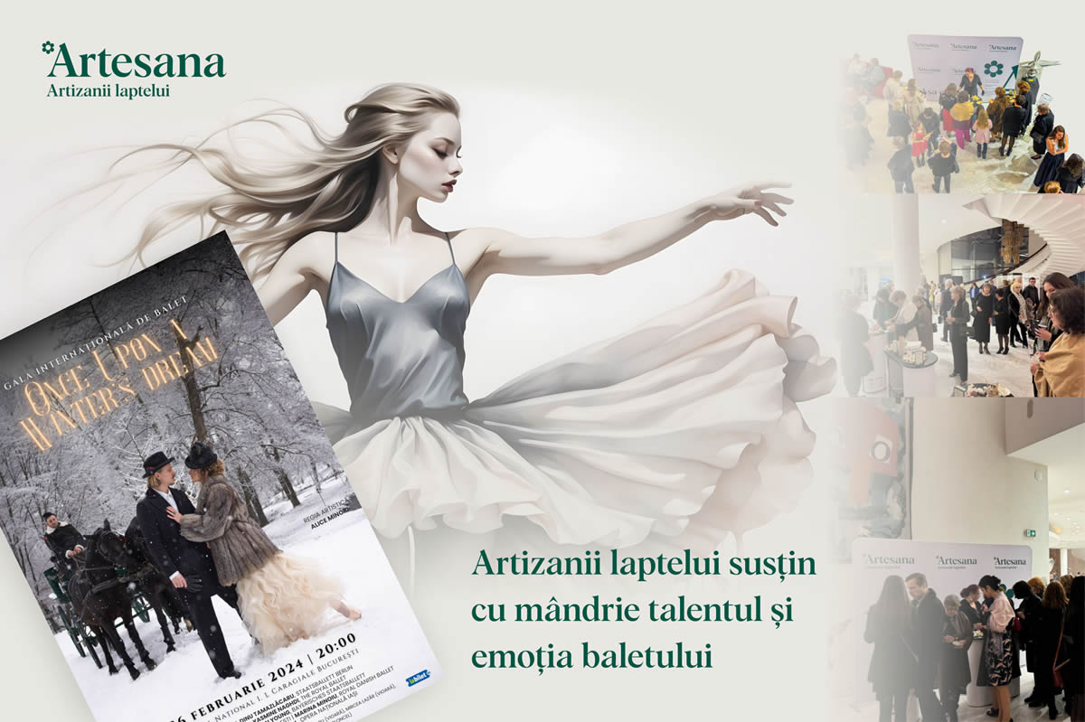 Artesana susține Gala Internațională de Balet „Onegin” și promovează talentul și cultura prin parteneriate dedicate baletului.