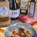 Couscous cu piept de pui Fragedo branza maturata cu nuca Artesana, legume de sezon și ulei de nucă