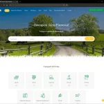 Pagina principală Terra Pitorească – platformă online pentru descoperirea fermelor din România, cu motor de căutare după locație, categorie și tip, și secțiune dedicată categoriilor de ferme: agricole, apicole, legumicole, pomicole, producători alimentari, producători nealimentari, viticole și zootehnice.