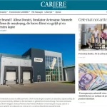 Articol din revista Cariere despre povestea brandului Artesana, cu Alina Donici, fondator Artesana, prezentând evoluția companiei românești de lactate artizanale și imaginea fabricii Artesana din Tecuci.